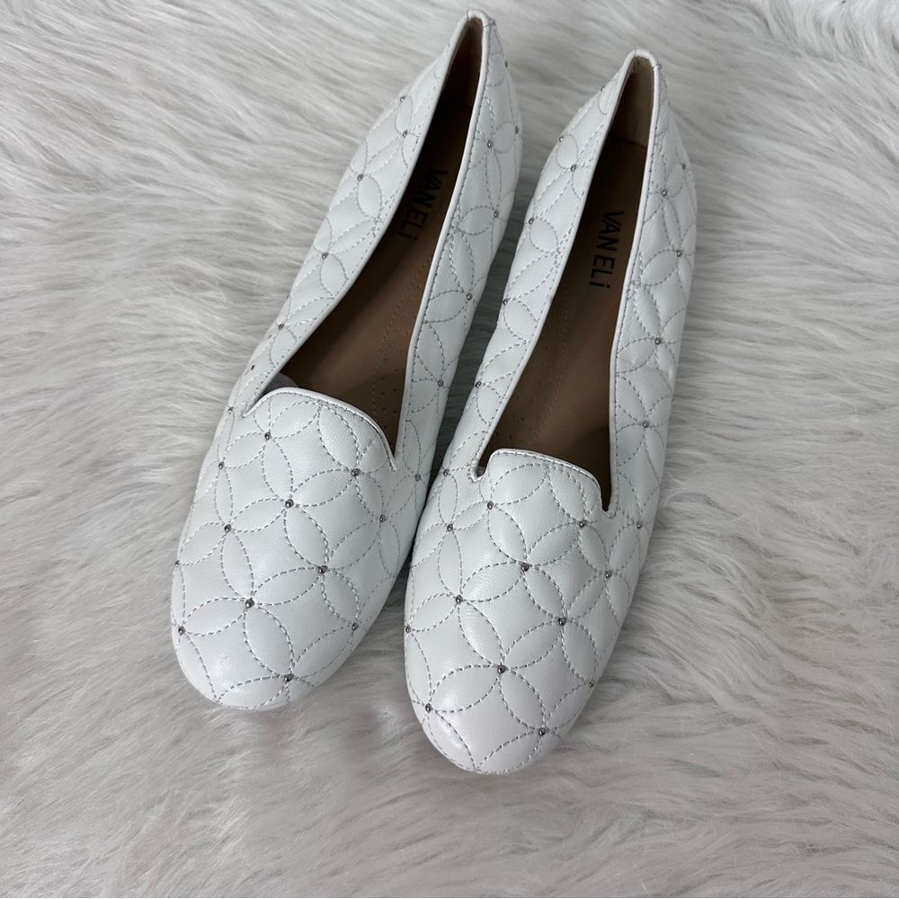 Vaneli White‎ Quilted Women's Shoes